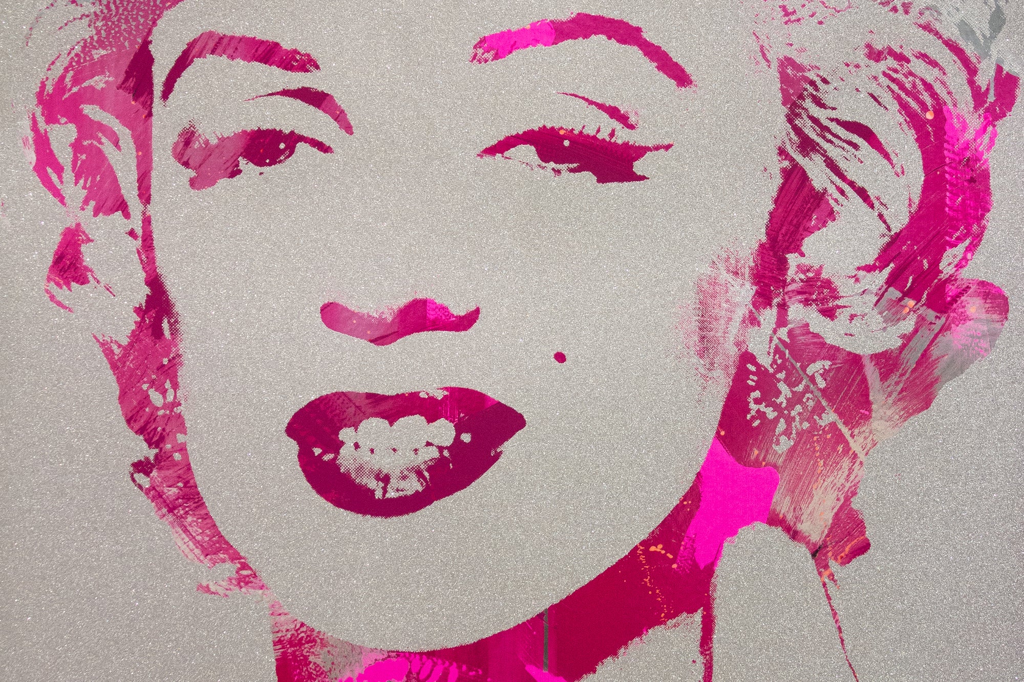 Marilyn Monoprint - Diamond Dust Hot Pink