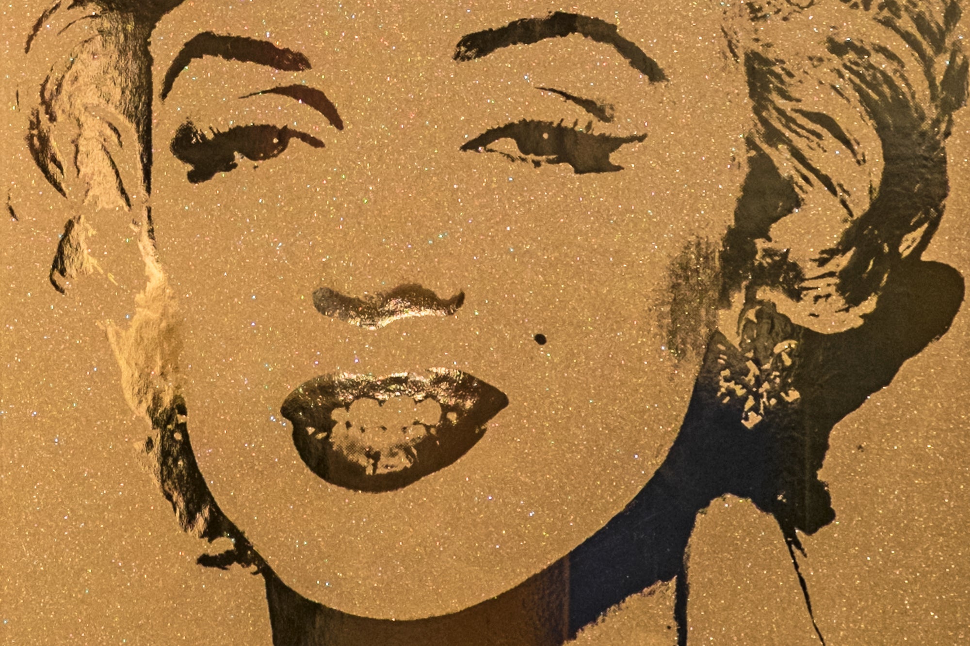 Marilyn Monoprint - Gold Diamond Dust
