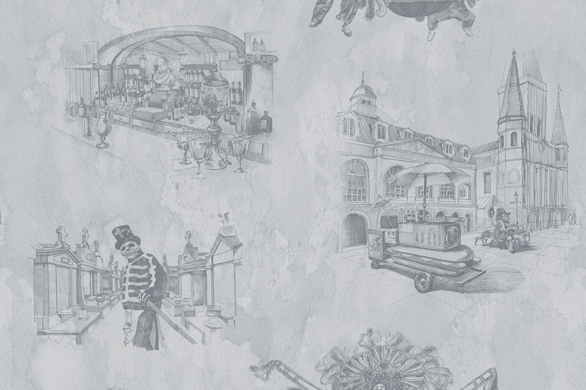 New Orleans Toile: Backstreets - Gris Gris