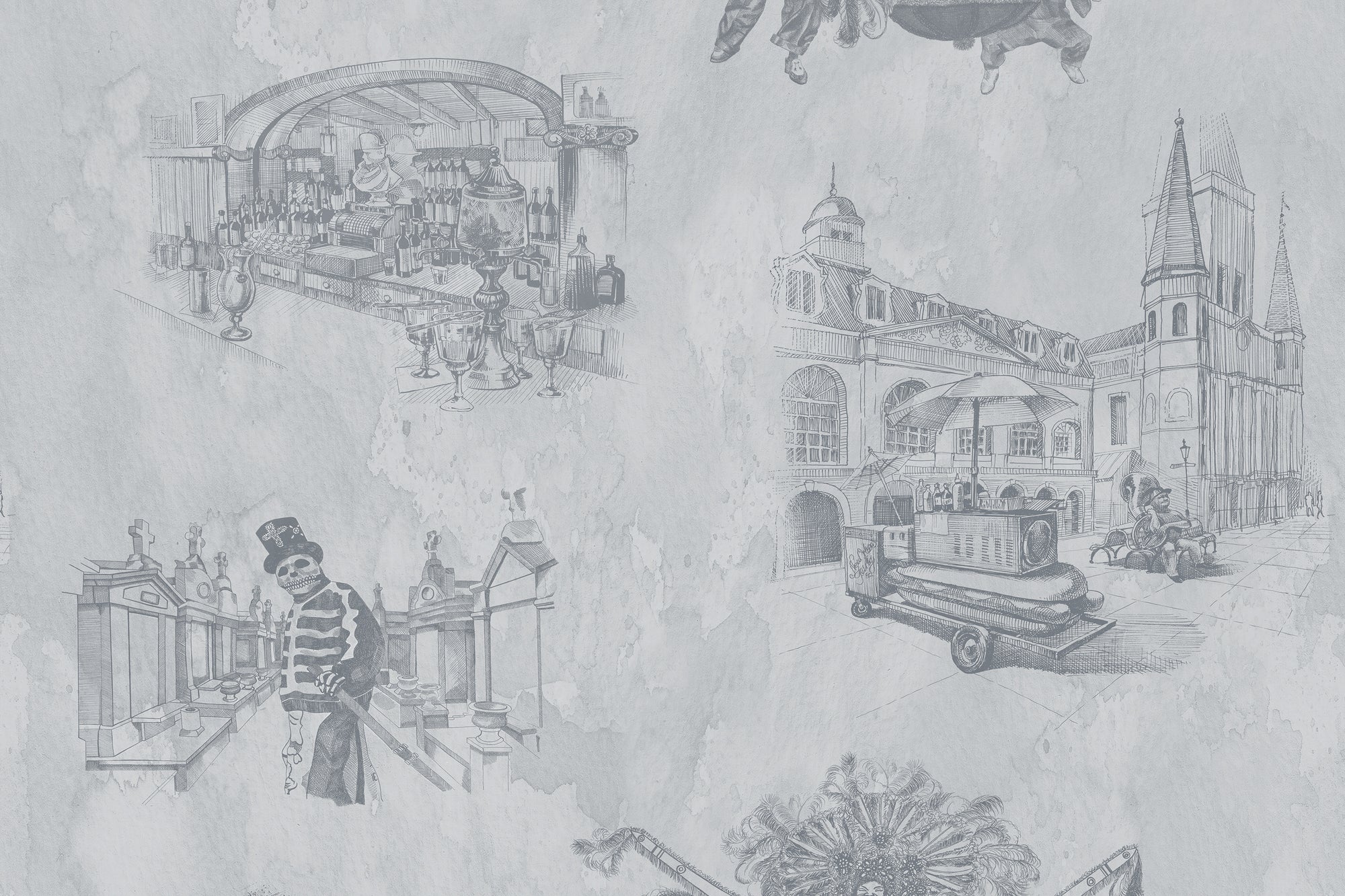 New Orleans Toile: Backstreets - Gris Gris