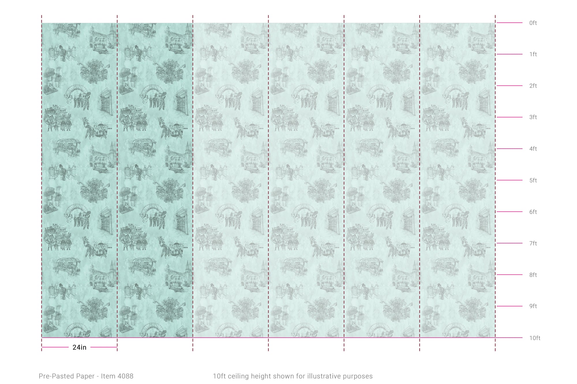 New Orleans Toile: Backstreets - Patina