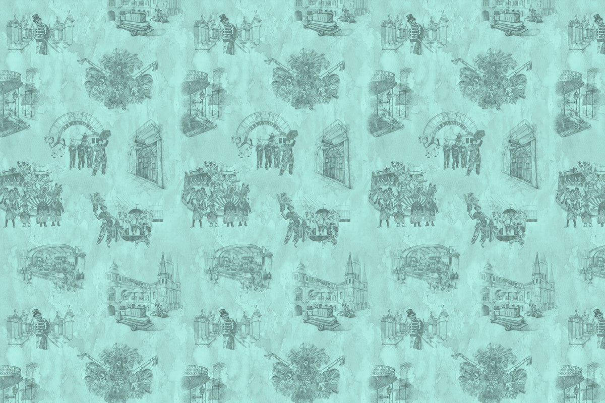 New Orleans Toile: Backstreets - Patina