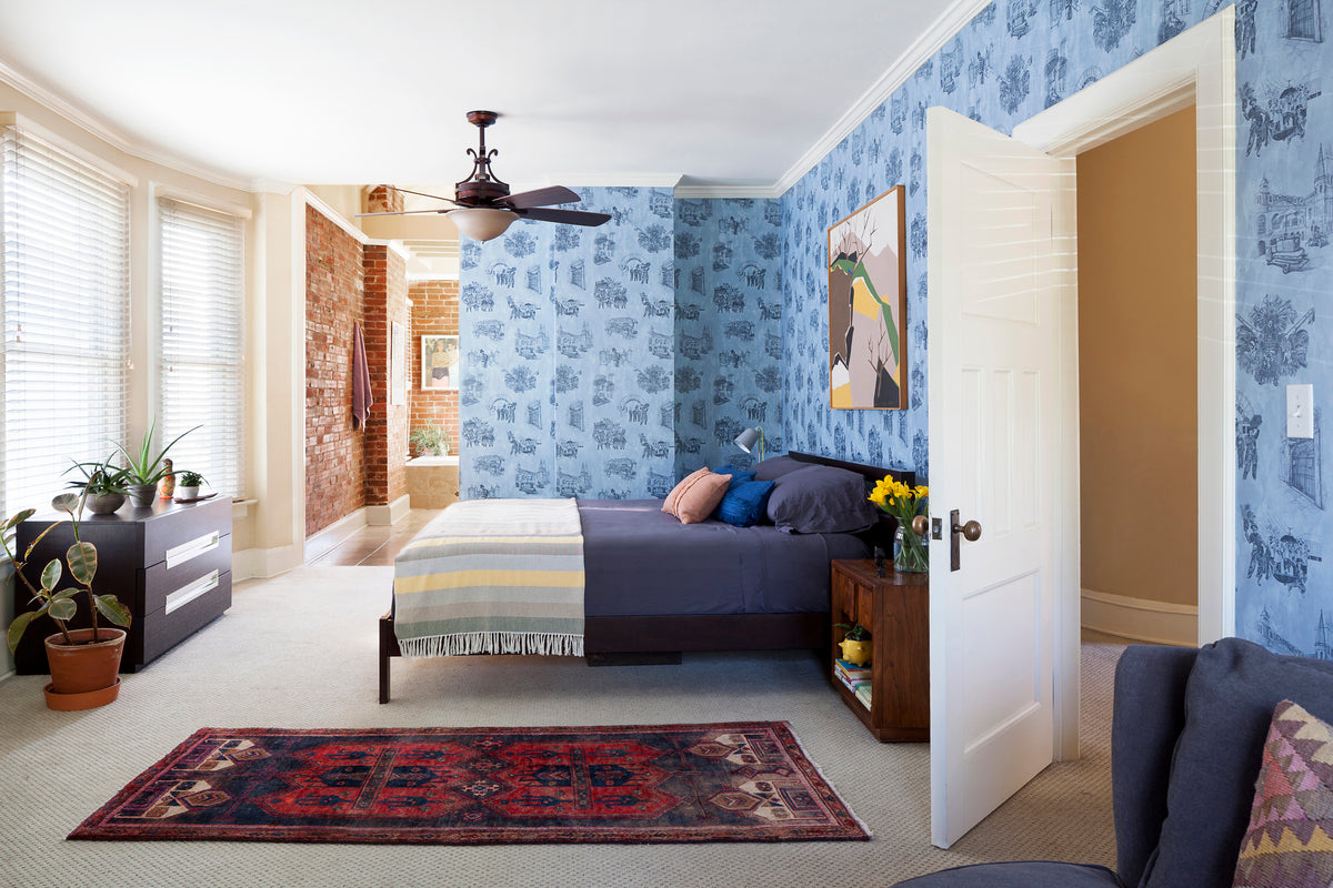 New Orleans Toile: Backstreets - Indigo