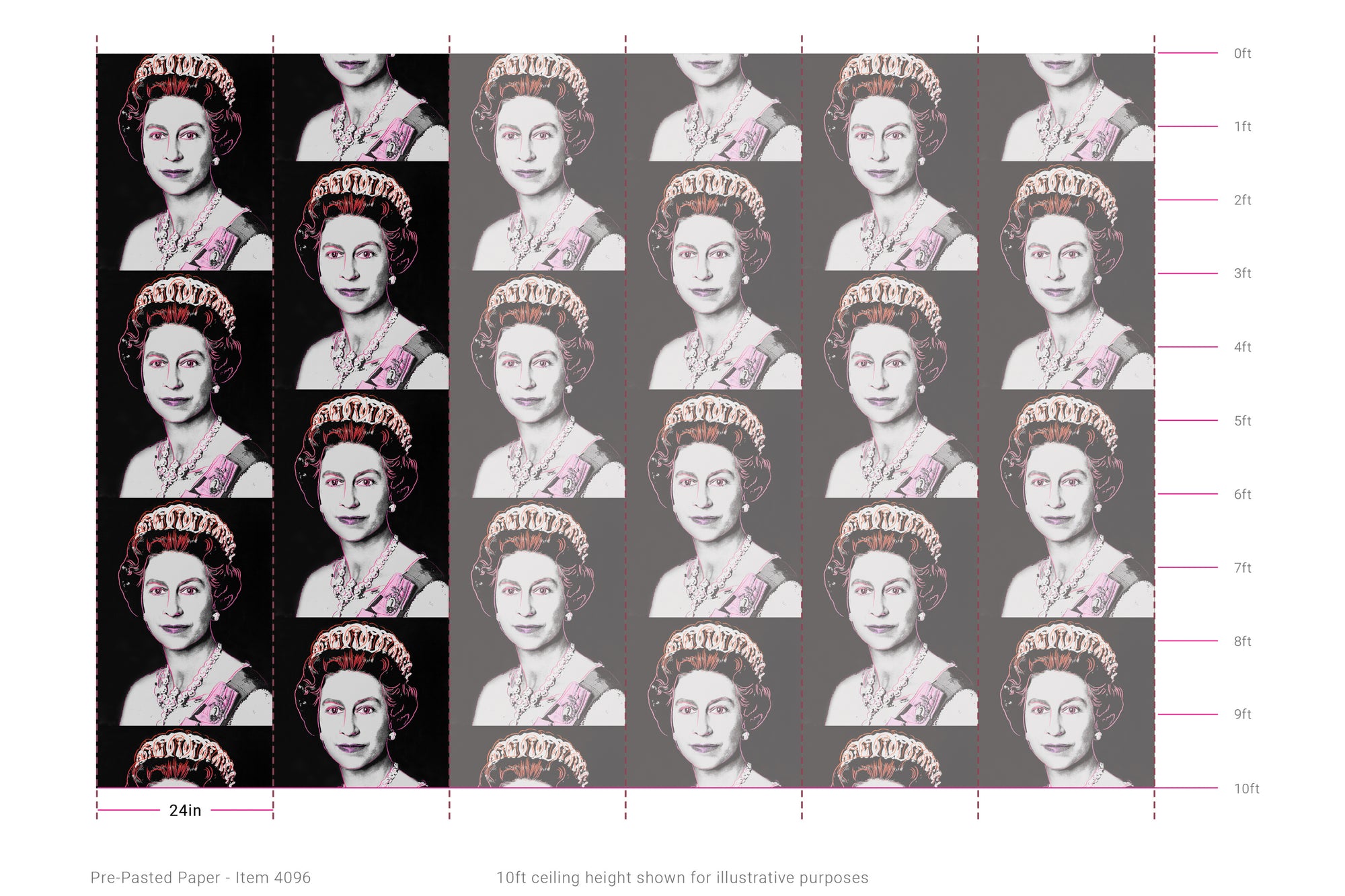 Queen Elizabeth - Neon Grey