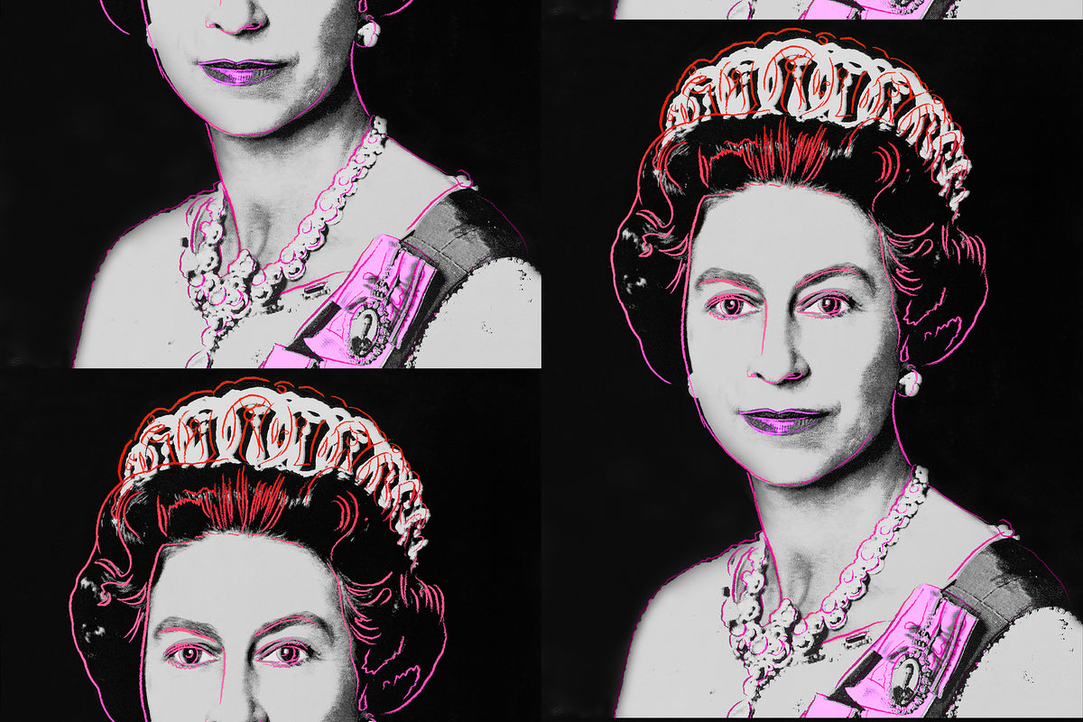 Queen Elizabeth - Neon Grey
