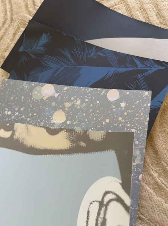 Handscreened Silvery Blues