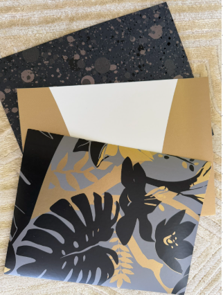 Handscreened Black and Gold