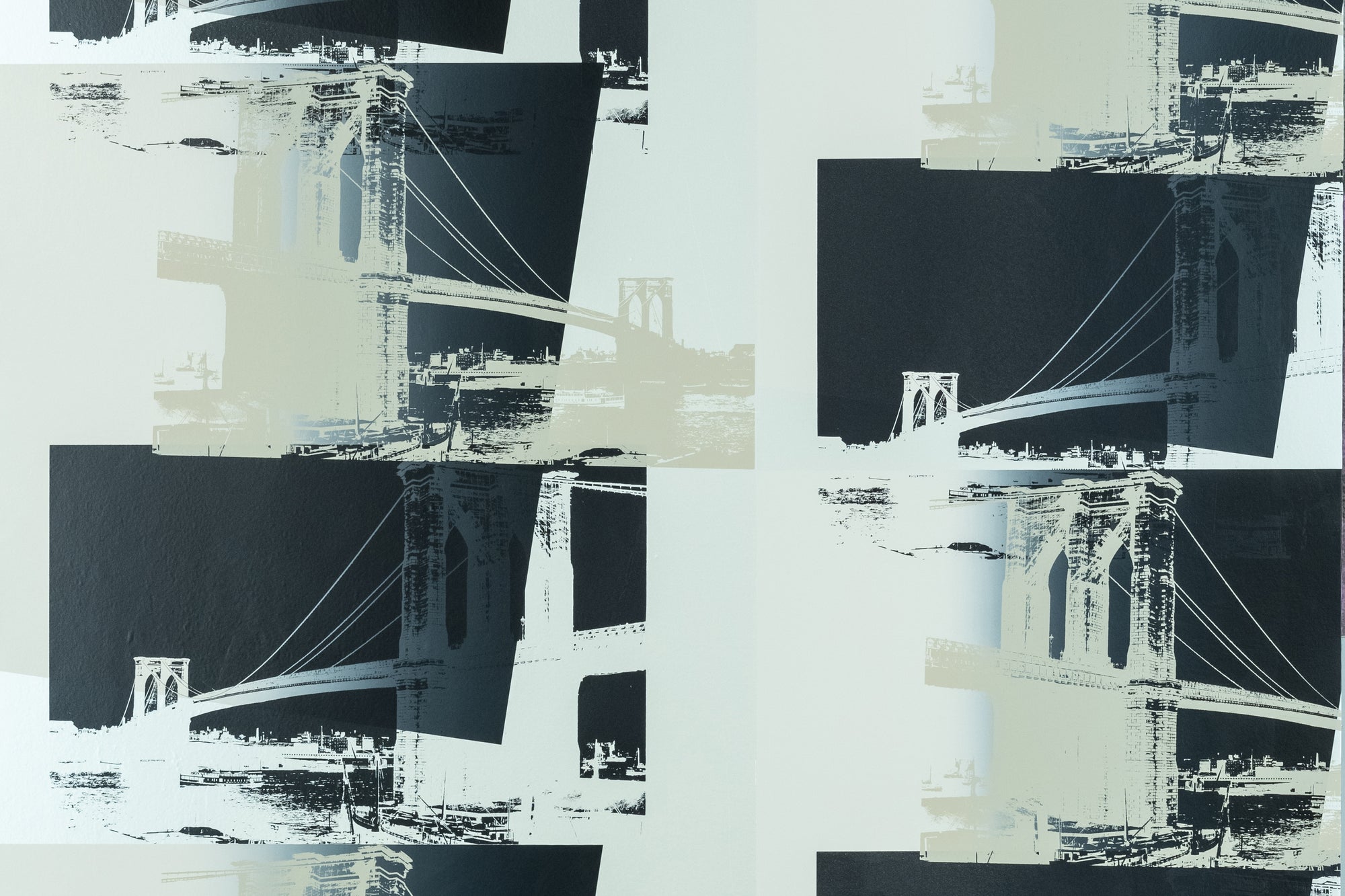 Warhol Brooklyn Bridge - Black and White