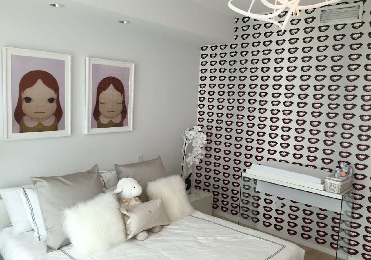 Marilyn's Lips add some serious sass to this little girls room.
