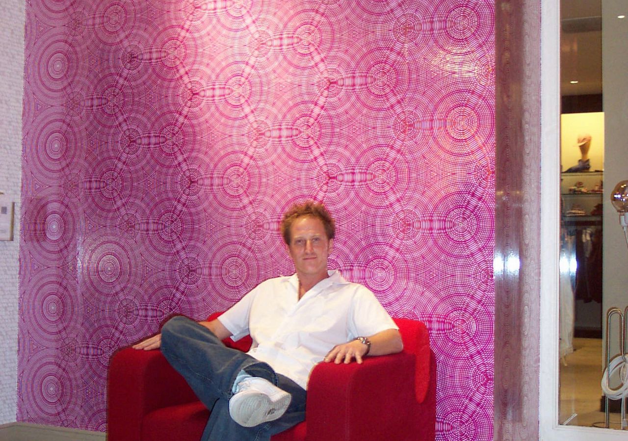 Jon in the early days with the first wall of Cycloid Radicchio