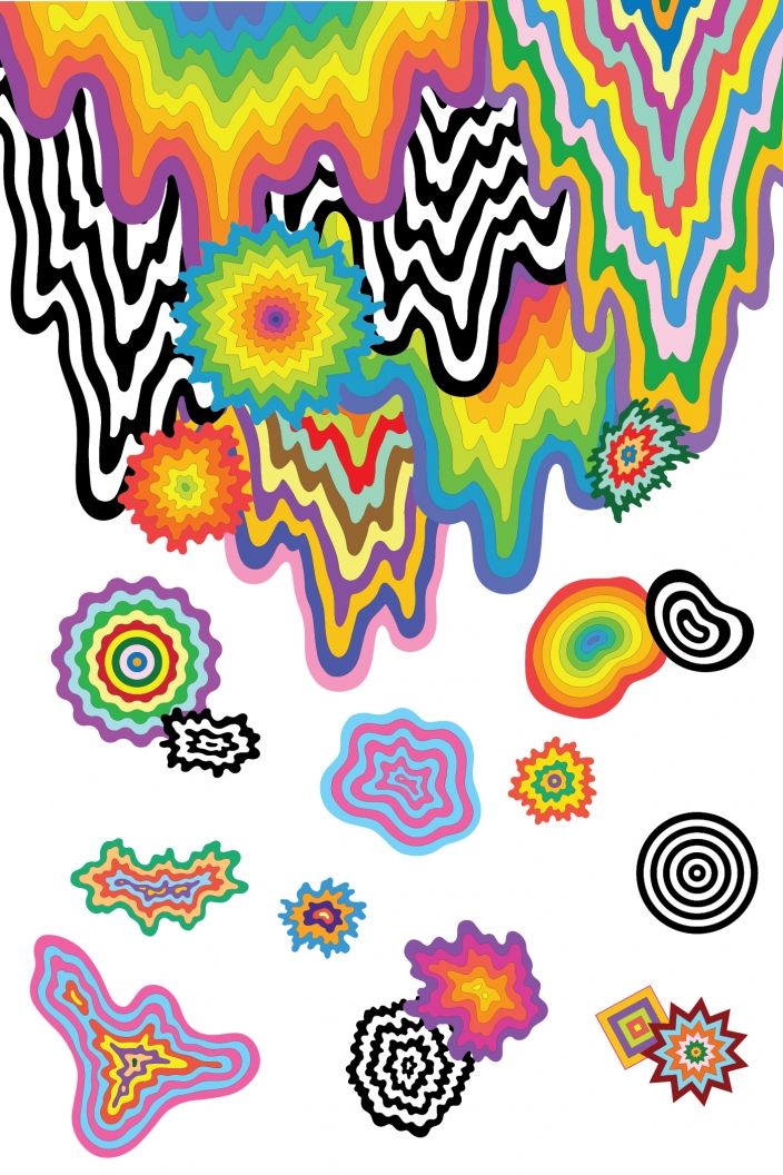 Jen Stark Cosmic Drip · Flavor Paper