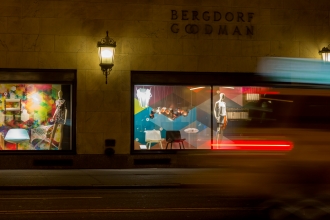 Cuben and Cubenisimo pop in the Bergdorf Goodman Design Week Windows