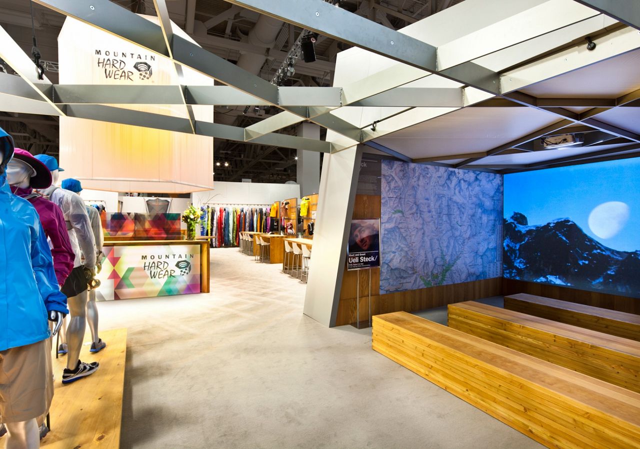 Digitally printed material brands the front desk and the map wall