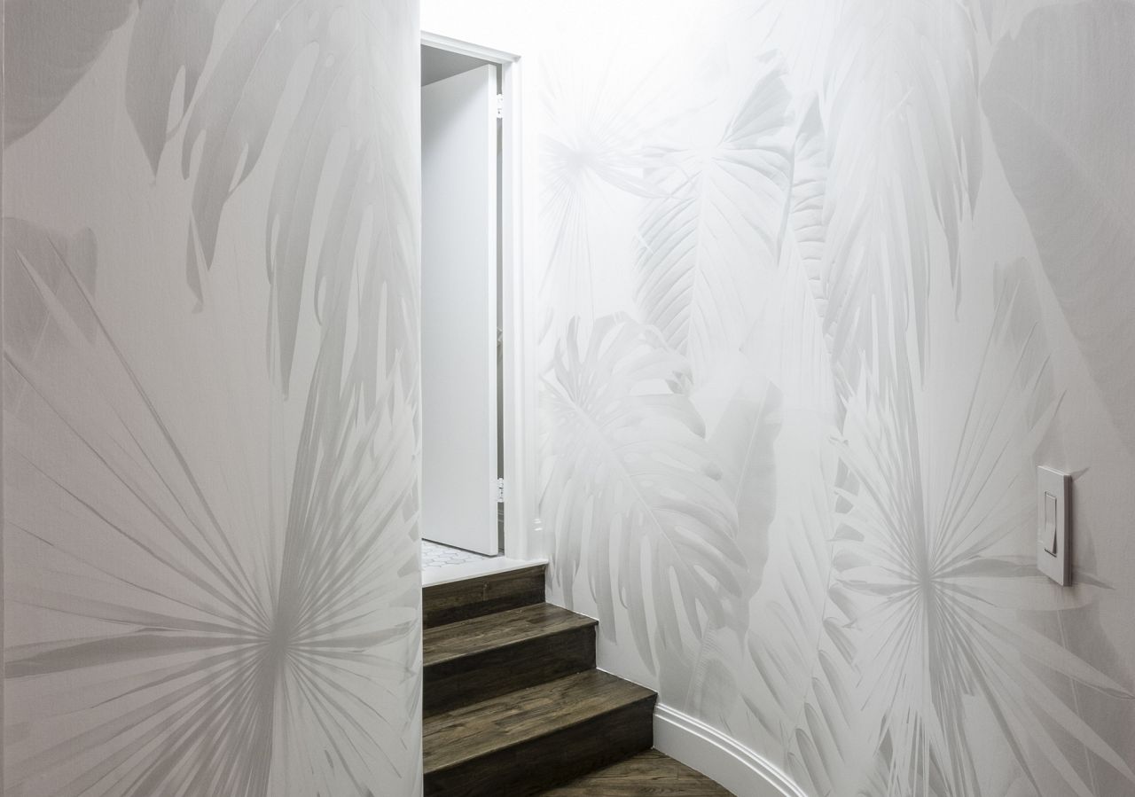 This hallway features a custom version of our Wild Thing design.